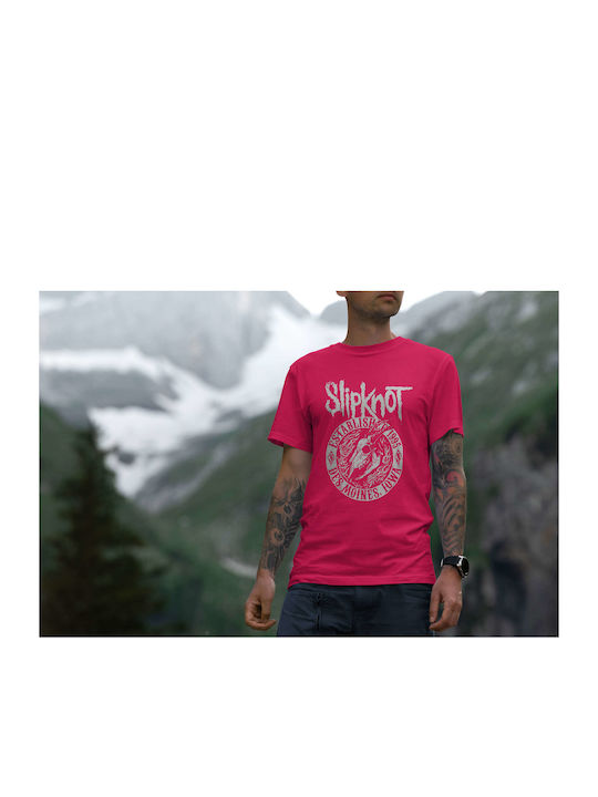 Slipknot 1995 T-shirt Slipknot Fuchsia Cotton