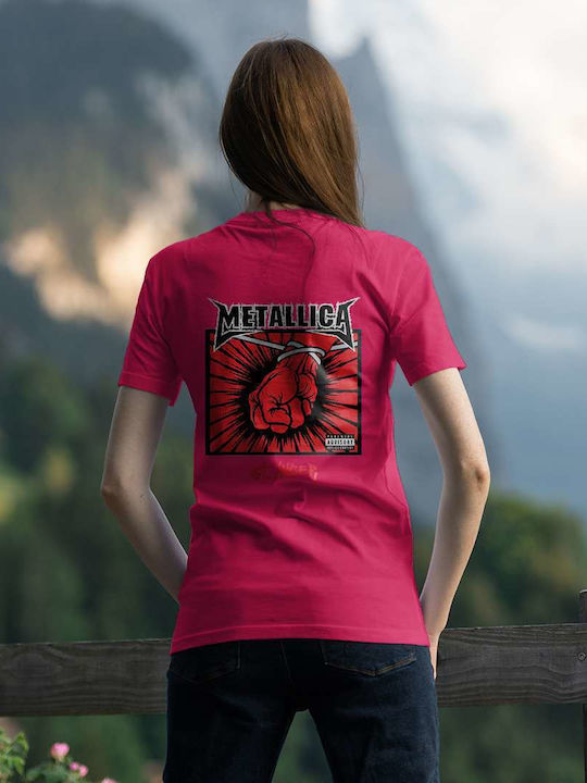 St Anger T-shirt Metallica Φούξια Βαμβακερό