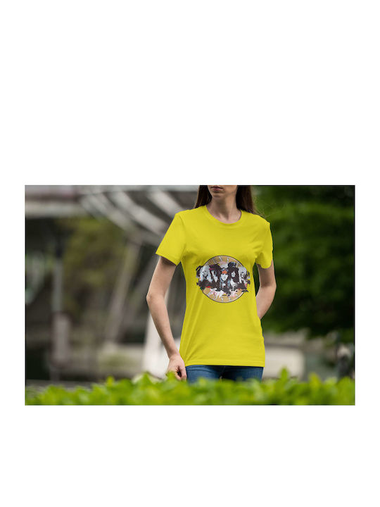 Poster T-shirt Guns N' Roses Yellow Cotton