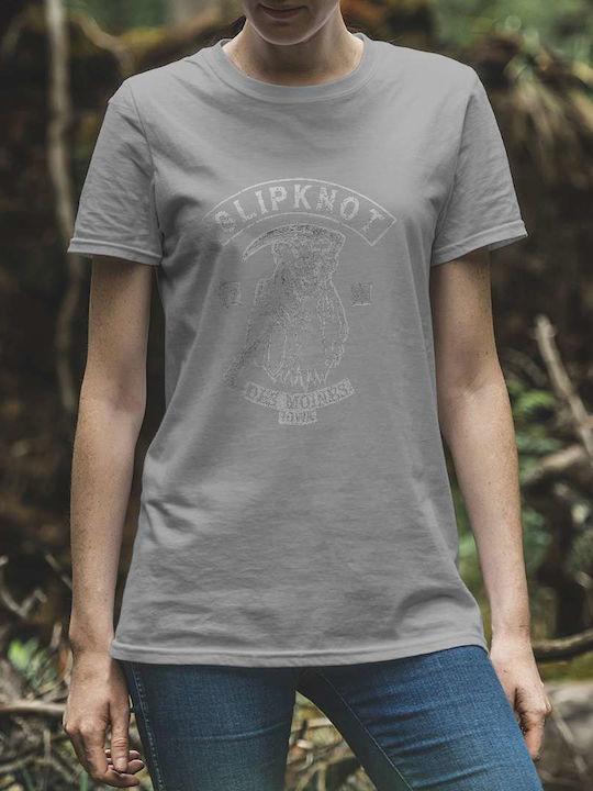 Slipknot Des Moines Design T-shirt Slipknot Γκρι Βαμβακερό