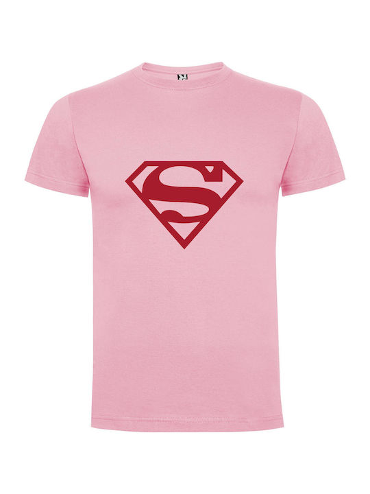 Epic Superman Logo Immersion T-shirt Superman Ροζ Βαμβακερό