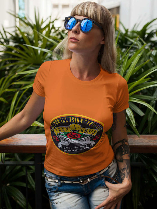 Use Your Illusion Tour T-shirt Guns N' Roses Orange Baumwolle