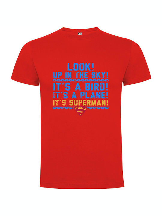 Superman Soaring High T-shirt Superman Rot Baumwolle