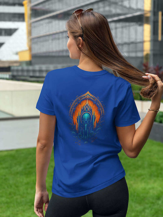 Mystic Emblem T-shirt Blue Cotton