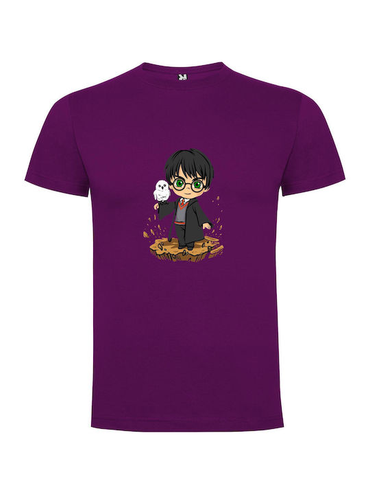 Enchanting Harry Potter Art T-shirt Harry Potter Lila Baumwolle