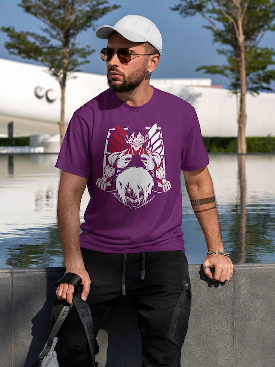 Titan Tricou Atac pe Titan Violet Bumbac