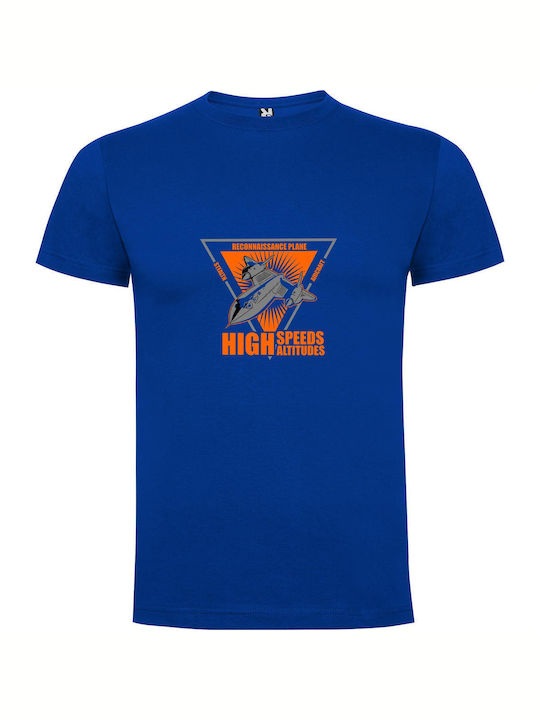 Flying Colors: Jet Power T-shirt Blue Cotton