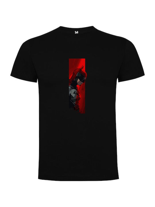 Scarlet Batman Stance T-shirt Batman Μαύρο Βαμβακερό