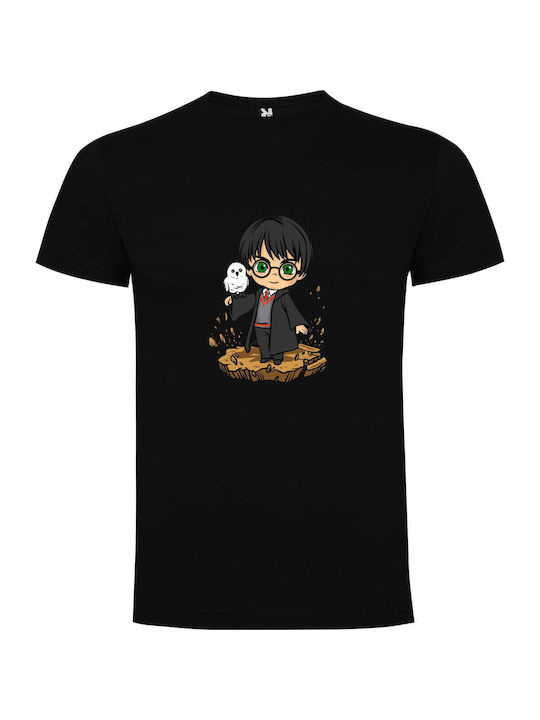 Enchanting Harry Potter Art T-shirt Harry Potter Black Cotton