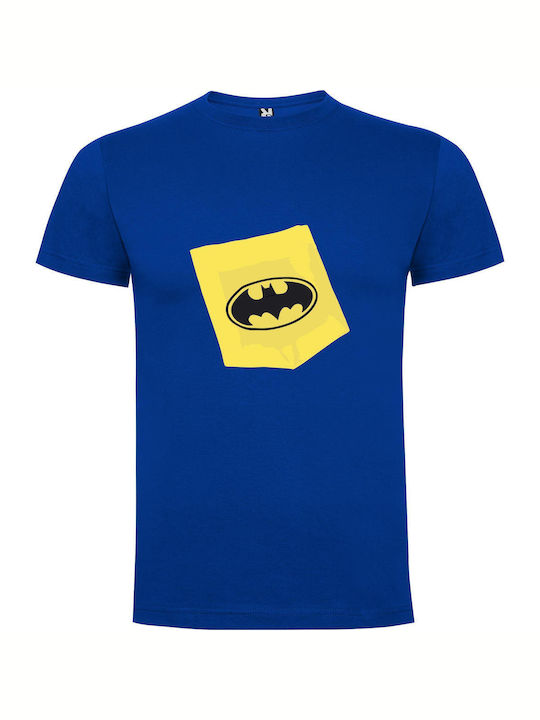 Iconic Batman Logo: Detail+ T-shirt Batman Blue Cotton