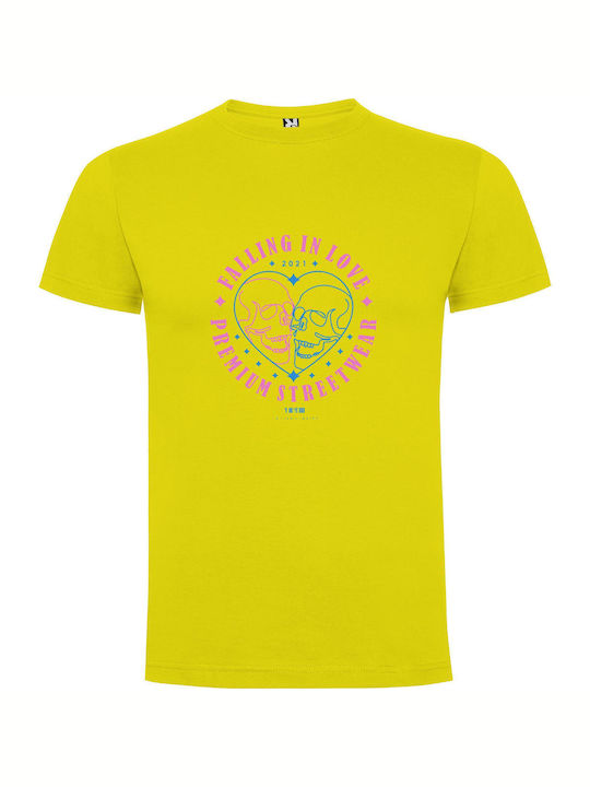 Love On The Streets T-shirt Yellow Cotton