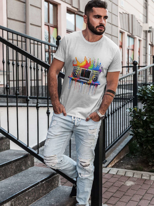 Colorful T-shirt White Cotton