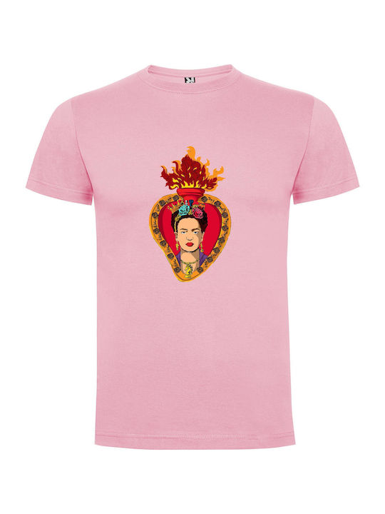 Regal Frida: Transcendent Art T-shirt Frida Kahlo Ροζ Βαμβακερό