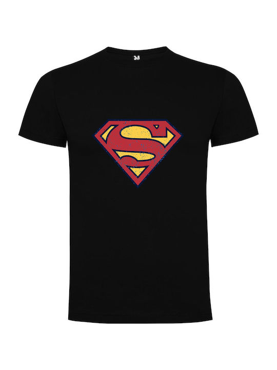 Vintage Superman Emblem T-shirt Superman Schwarz Baumwolle