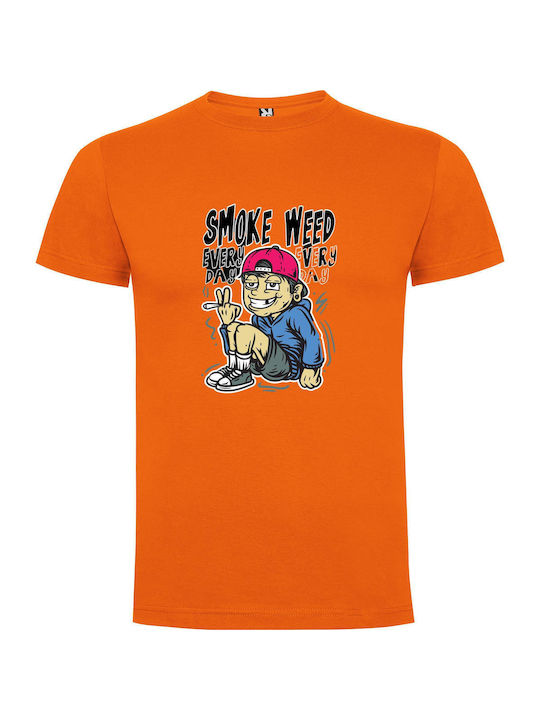 Enigmatic Puff Master T-shirt Orange Cotton