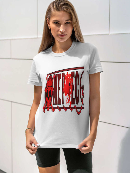 T-shirt One Piece Λευκό Βαμβακερό