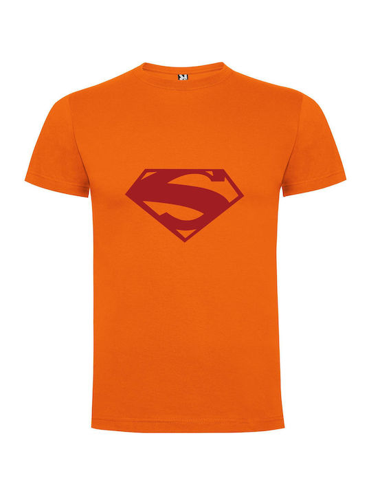 Supreme Superman: Hd Wallpaper T-shirt Superman Orange Cotton