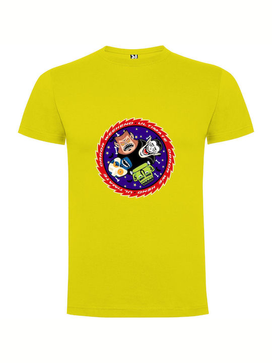 Chillingly Quirky Showtime T-shirt Yellow Cotton