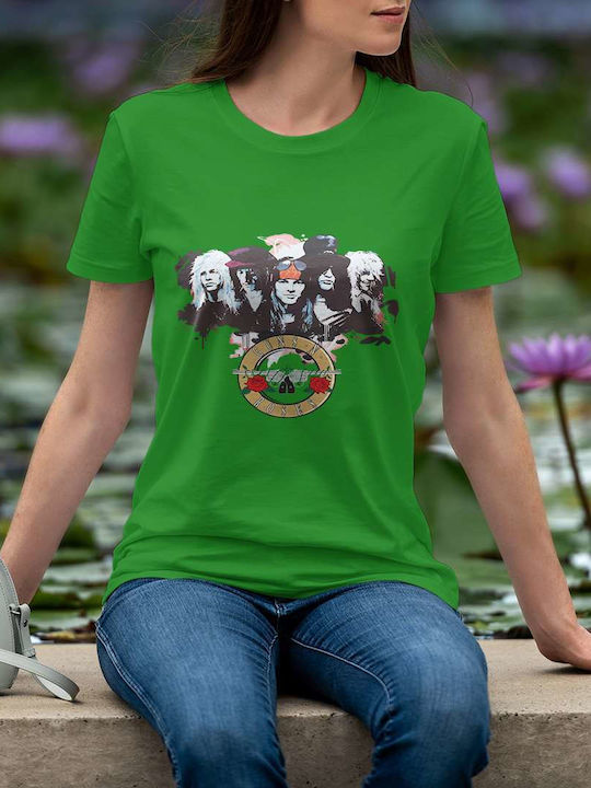 Tricou Guns N' Roses Verde Bumbac