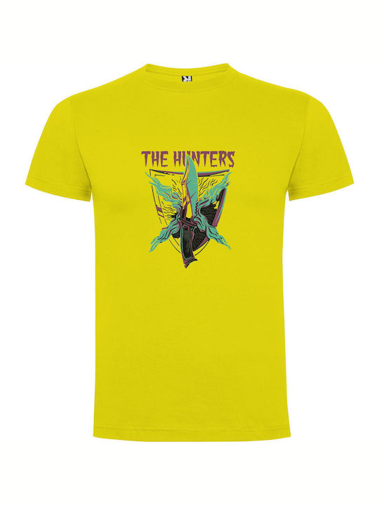 Badass Hunter Gear: Artistic Inspiration T-shirt Yellow Cotton