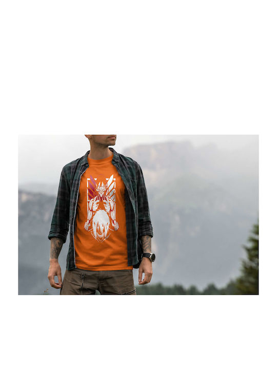 Titan T-shirt Attack on Titan Orange Cotton