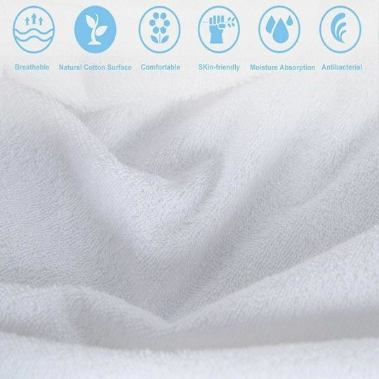 Pearl Home & Baby Προστατευτικό Επίστρωμα Υπέρδιπλο Αδιάβροχο με Φούστα 160x200+30εκ.