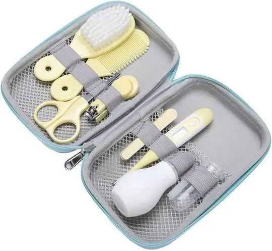 Set 8-în-1 Accesorii Îngrijire Copii Termometru Digital Medilogic Perie Nou-născuți Foarfece Speciale Copii Galben
