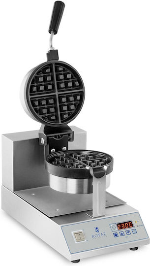 Drehbarer Waffeleisen Runde Waffeln 18cm Durchmesser 1300W RCWM-1300-RE
