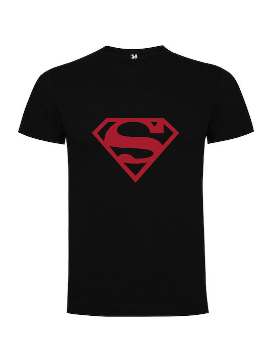 Epic Superman Logo Immersion T-shirt Superman Μαύρο Βαμβακερό