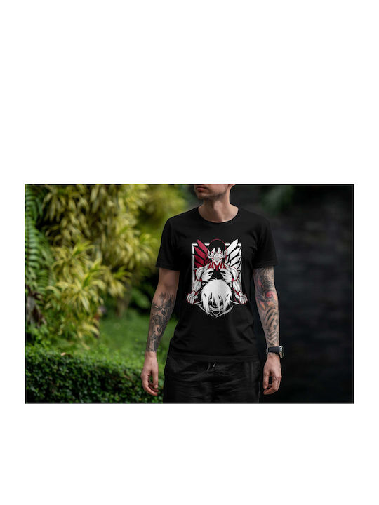 Titan T-shirt Attack on Titan Black Cotton