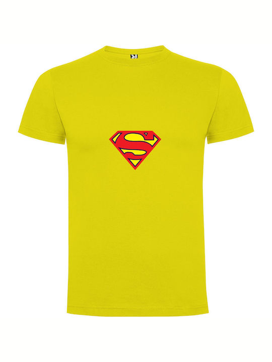 Superman Chic Mobile Wallpaper T-shirt Superman Gelb Baumwolle