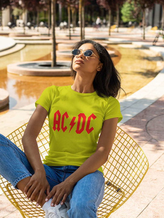 Ac/dc Logo T-shirt AC/DC Yellow Cotton