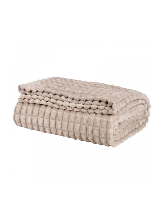 Das Home 1357 Blanket Fleece Queen 220x240cm. Taupe