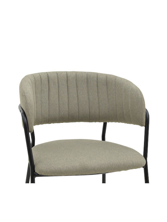 Morel Dining Room Velvet Chair Grey, Black 55x55x76cm