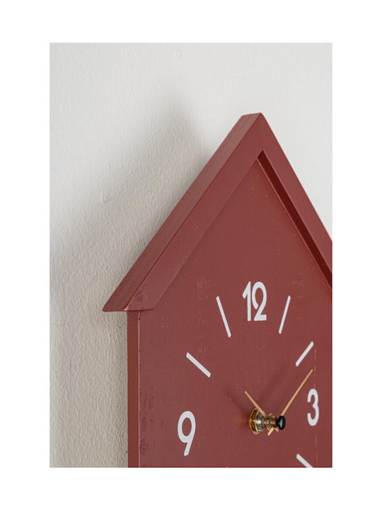 Bizzotto Home Wall Clock With Pendulum Red Ø24cm