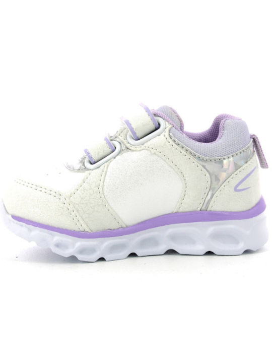 Disney Kids Sneakers with Scratch & Lights White