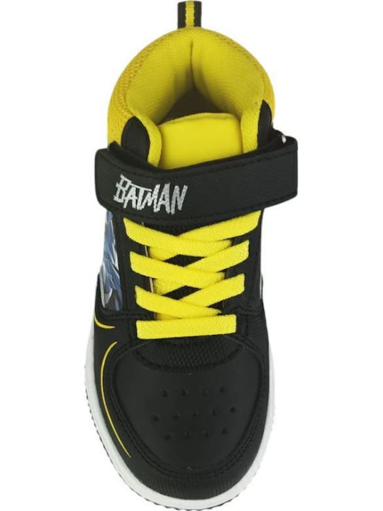 Batman Kids Sneakers High with Scratch & Lights Black