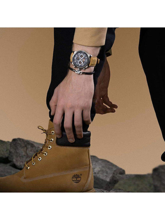 Timberland Henniker Ii Men's Watch 46mm Battery with Brown Leather Strap