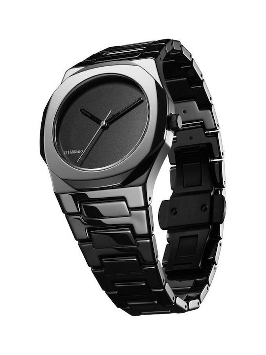 D1 Milano Watch Battery with Black Ceramic Bracelet