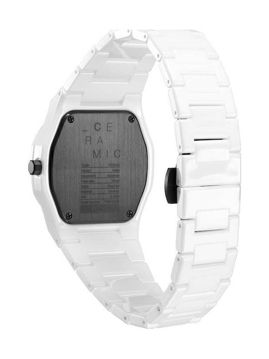 D1 Milano Men's Watch Battery with White Metal Bracelet