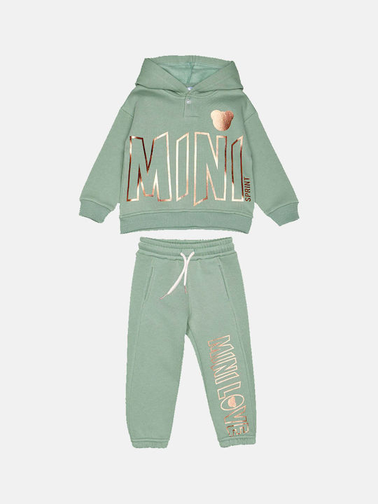 Sprint Kids Sweatpants Set mint green