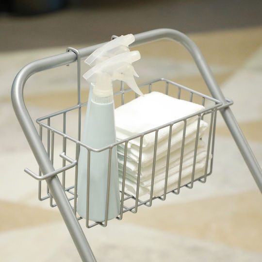 Homcom Cleaning Cart Wringer Bucket 25L Plastic PP Metal Shelf 72x49.5x95 cm Blue Yellow
