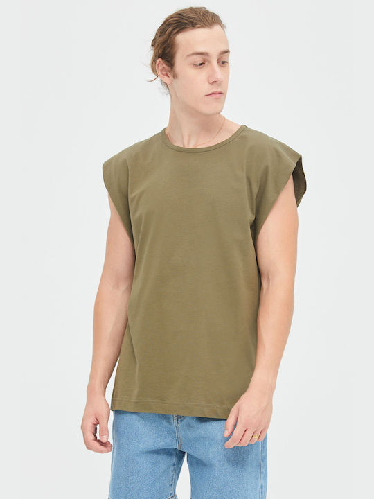 Aristoteli Bitsiani Men's Sleeveless Blouse Khaki