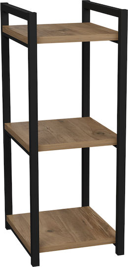 Bookcase Harvey Black-Natural 33x28x70cm