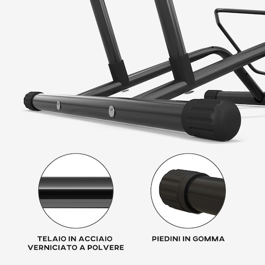 Sportnow Bicycle Stand for Tires < 8.5 cm Steel 59x41x38 cm Black Aa0-097v00bk