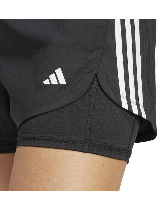 Pacer 3-Stripes Woven Γυναικείο Αθλητικό Σορτς Black