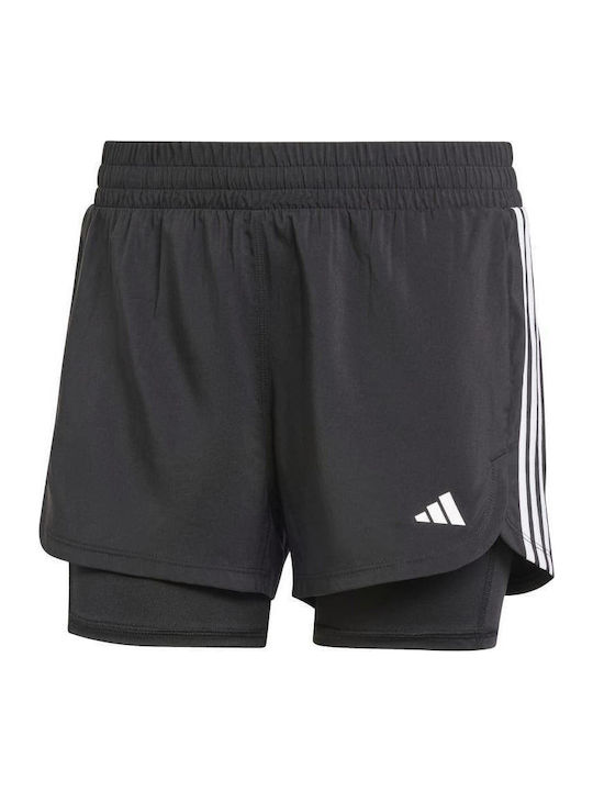 Pacer 3-Stripes Woven Γυναικείο Αθλητικό Σορτς Black
