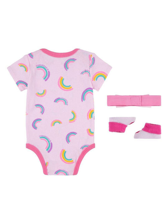 Converse Baby Bodysuit Set Pink