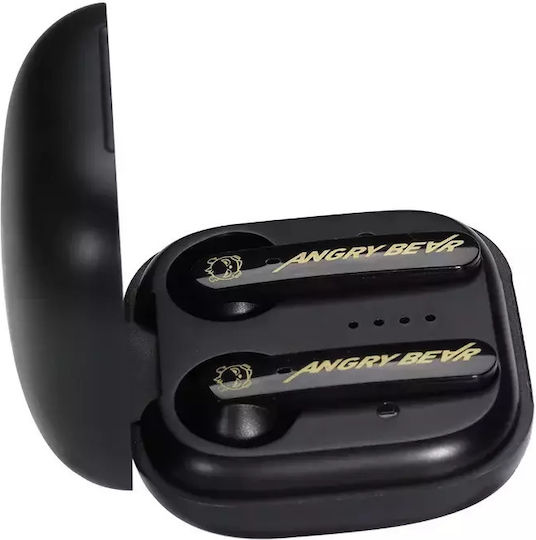 Nubi T9 Angry Bear Earbud Bluetooth Handsfree Ακουστικά με Θήκη Φόρτισης Μαύρα