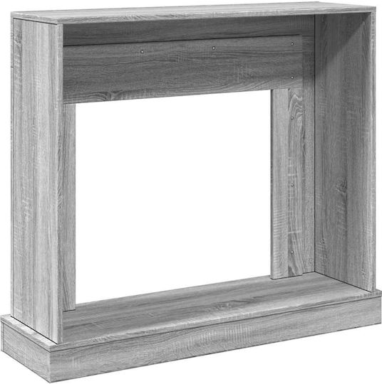 vidaXL Гориво за камини от метал 100x30x87.5см Сив